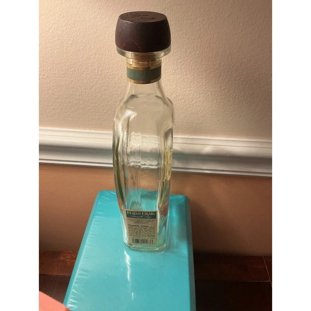 Elijah Craig Straight Rye Whiskey Empty unwashed  Bottle 750ml with Cork 1789